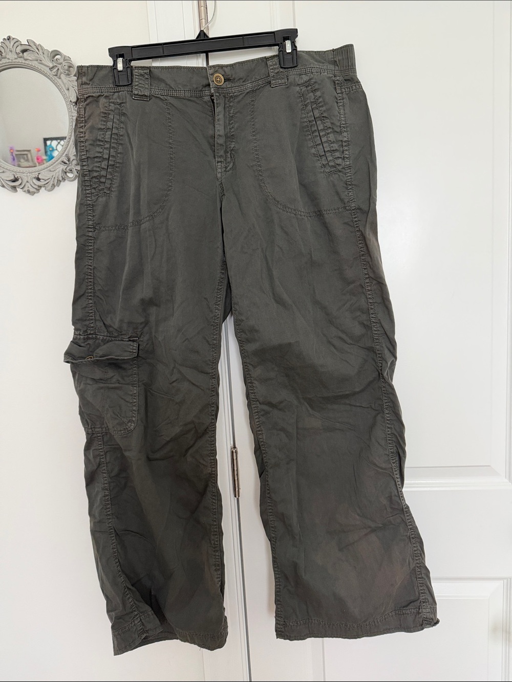 BDG Olive Green Cargo Pants with Side Pocket
